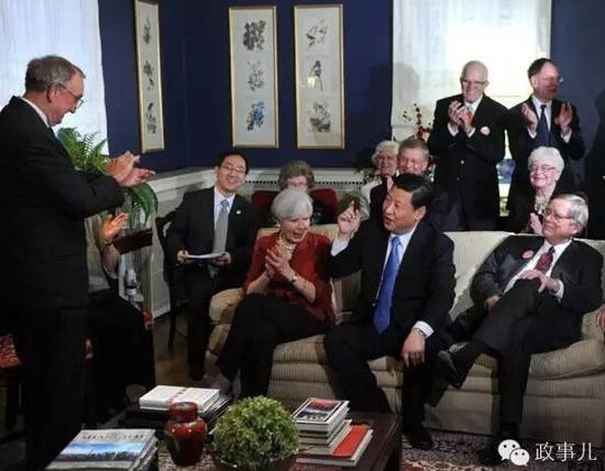 2012年习近平访美，与27年前结交的美国老朋友茶叙