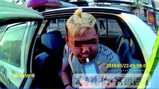 驾驶人王某血液酒精含量为106mg/100ml，已达到醉酒驾驶标准。（历下交警供图）