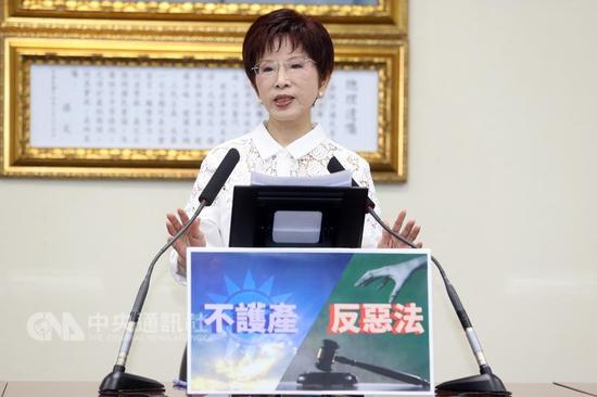 资料图：现任国民党主席洪秀柱。