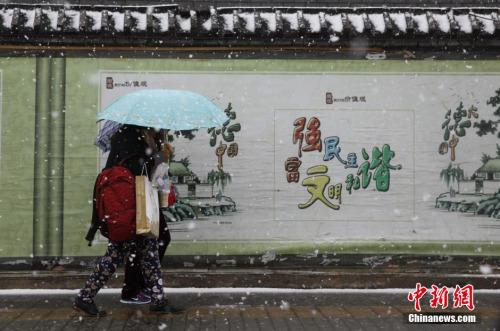 资料图：2015年11月6日，北京迎来入冬首场降雪。&nbsp;中新社记者 杨可佳 摄