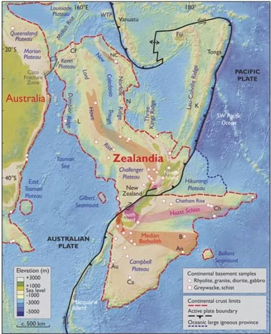 “第八洲”Zealandia地图
