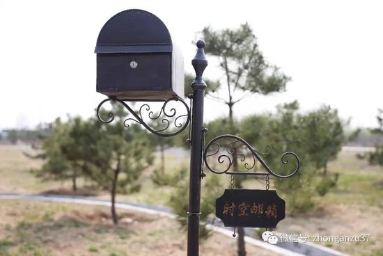 宠物告别厅门口的“时空邮箱”，可以给逝去的宠物“邮寄”寄语。 新京报记者 大路 摄