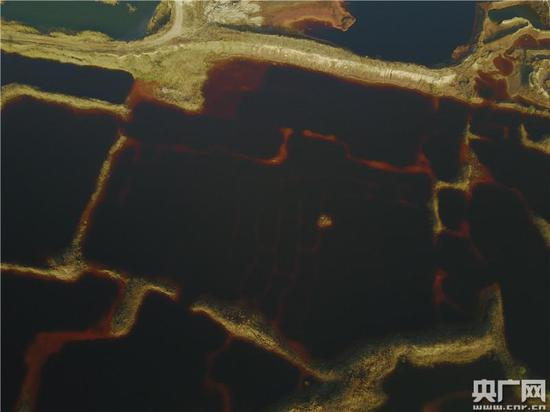 航拍渗坑（央广记者 白杰戈 王逸群 摄）