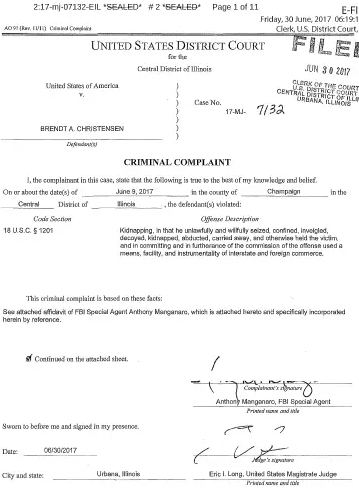 警方起诉书封面