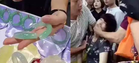 游客费女士此前失手打碎标价30万玉镯后晕倒 &nbsp;图据网络