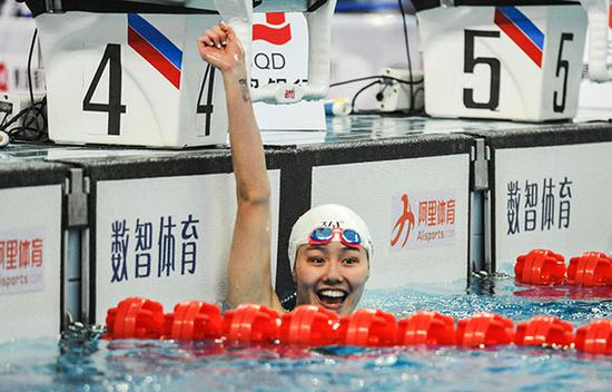 2017年4月17日，2017年全国游泳冠军赛，刘湘夺女子50米自由泳冠军。 东方IC 资料