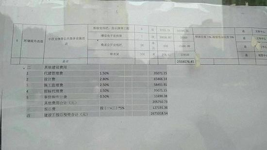 “美丽家园”创建工作任务清单和资金筹措明细表。