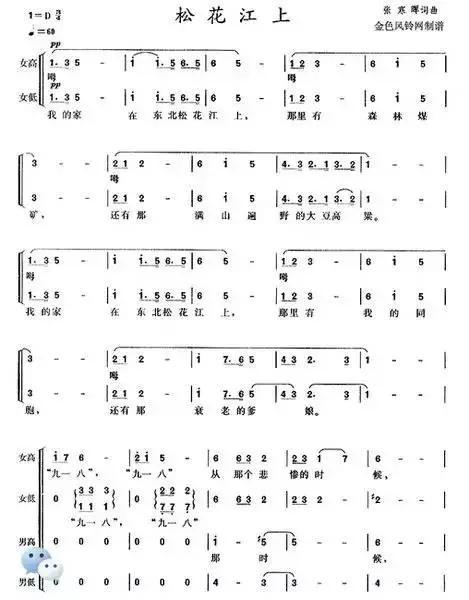 　　“九一八”事变后，东北锦绣河山沦陷敌手。东北军官兵，东北百姓，携妻带子被迫流亡关内。此时，出现了一首歌曲，它还没有出版，就在民众及东北军中传唱，而且很快传遍大江南北。它不仅唱出3000万东北同胞悲惨遭遇和悲愤之情，更唱出了全国军民一触即发的抗战呼号。这首歌就是《松花江上》