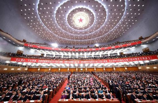 ▲中国共产党第十九次全国代表大会会场。图/新华社&nbsp;