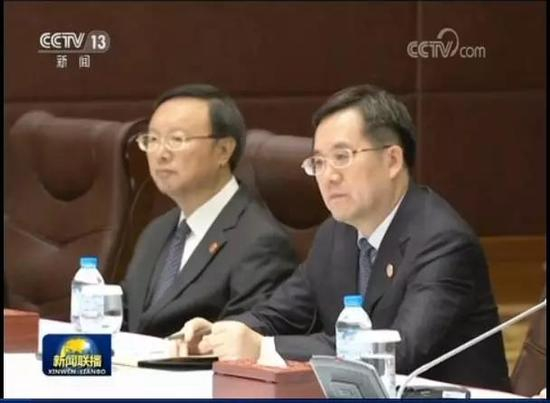 △ 丁薛祥和杨洁篪