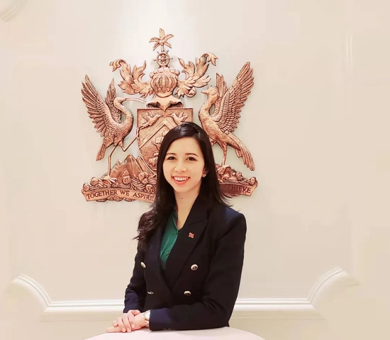 　▲特立尼达和多巴哥驻华大使刘娜。/特多驻华使馆供图