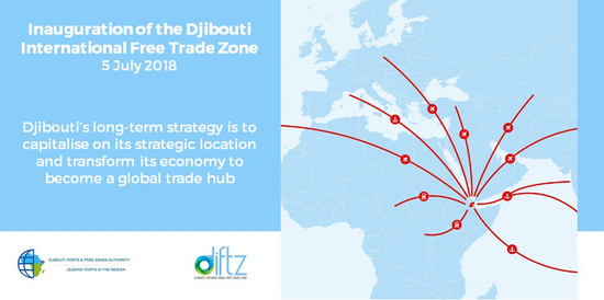 吉布提港口和自由区管理局（DPFZA）官方推特截图，下同
