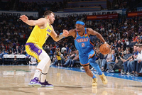 正互动直播NBA常规赛：首节湖人30-31雷霆 詹姆斯2分里夫斯9分