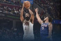 骑士6人上双轻取残阵76人 哈登21+5+5 埃利斯19分 米切尔17+6