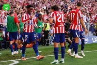 马竞2-1十人皇马，赫伊森送红点，格里马尔多、戴维破门