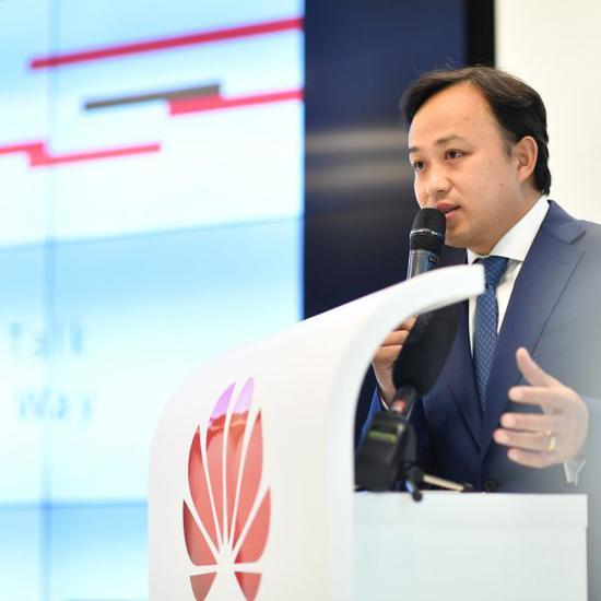 华为驻欧盟机构首席代表刘康在发表演讲。（华为欧洲官网）