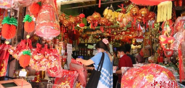 泰国曼谷唐人街春节气氛渐浓