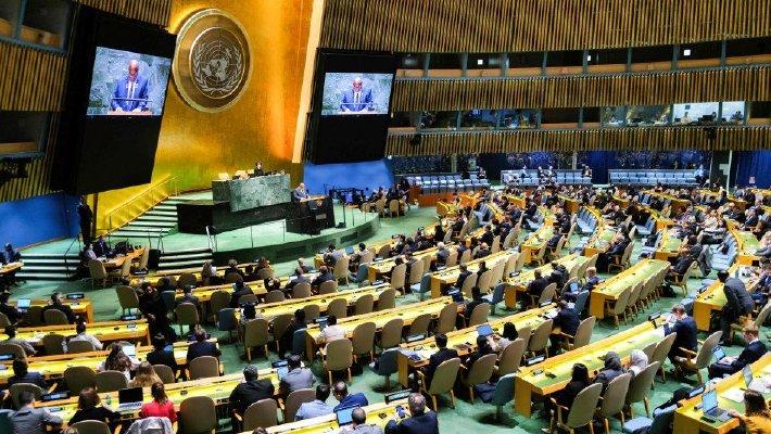 联大通过决议认定巴勒斯坦符合联合国会员国资格