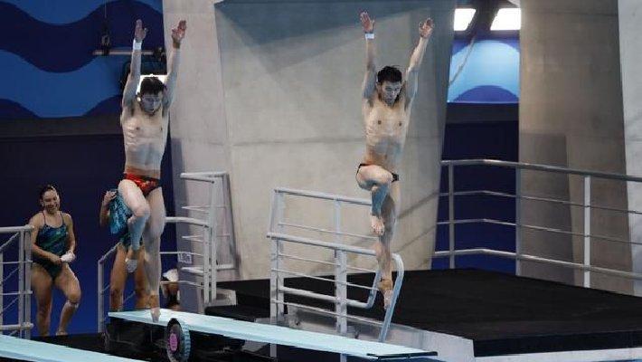 巴黎奥运会：中国跳水队开展适应性训练