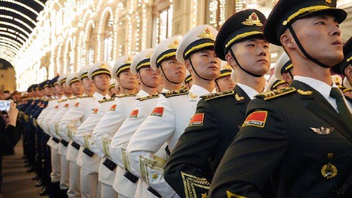 中国仪仗兵亮相莫斯科