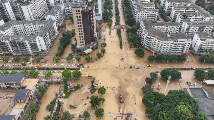 贵州多地洪水退去