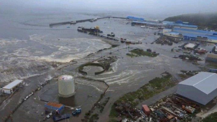 堪察加附近海域强震引发海啸