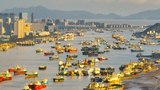浙江舟山：渔港夕阳景美如画