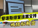 爱泼斯坦案涂黑文件被轻松解密