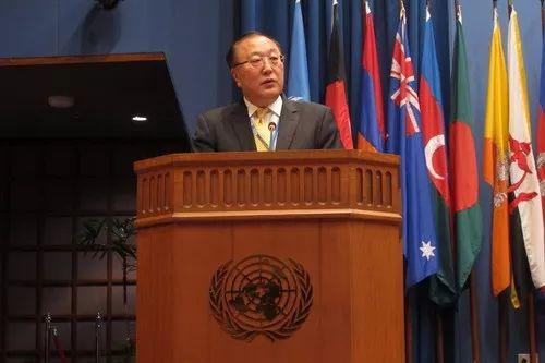 张军出席联合国亚太经社会第74届年会。来源：外交部官网