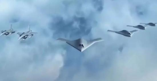 ▲法国“神经元”无人战机协同作战设想图