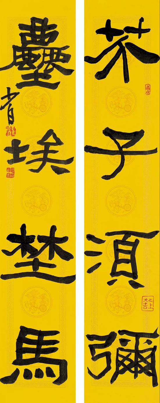 芥子尘埃联 69.5cm×13cm×2　2018年