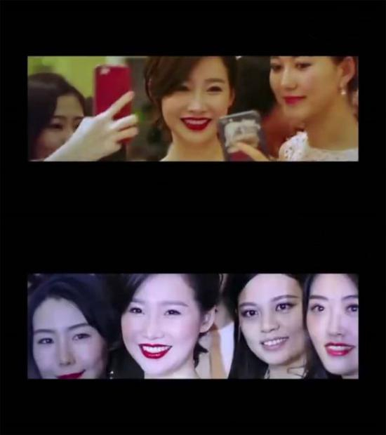 　　在Ayawawa的生日聚会上，她的“信徒”们争相和她合影。（图片来自网络短视频节目《透明人》截图）