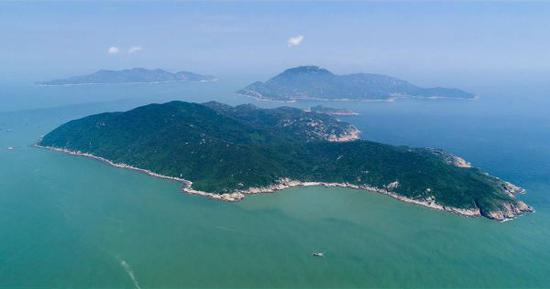 珠海万山无人船海上测试场俯瞰。