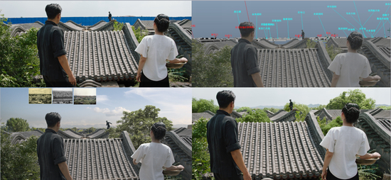 《邪不压正》北平城屋顶的替换过程。