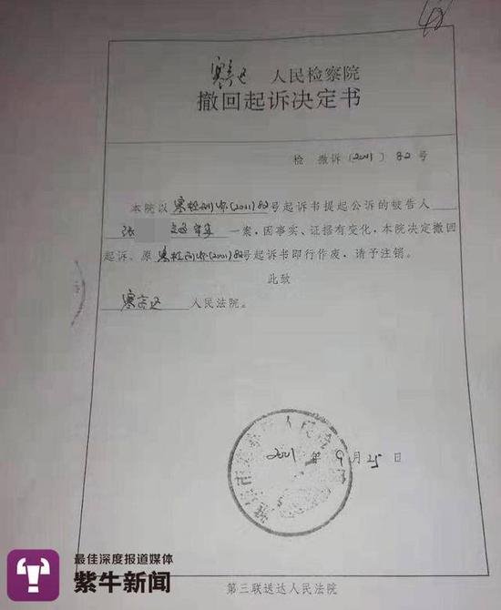 撤回起诉决定书