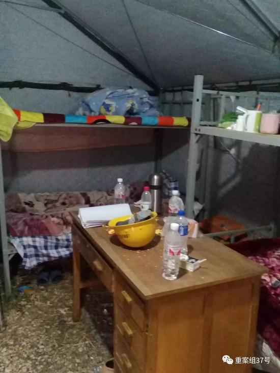 ▲黄德军涉嫌行窃的工棚。&nbsp;&nbsp;&nbsp;&nbsp;受访者供图