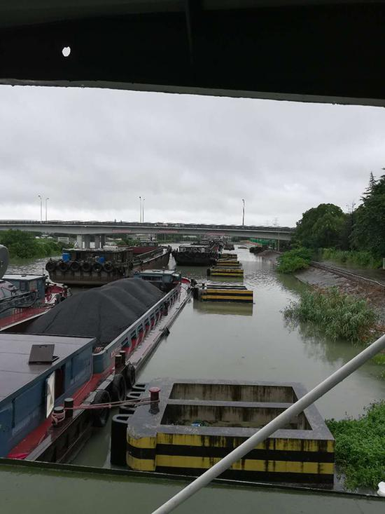 组织船舶有序停靠。&nbsp;嘉定区供图