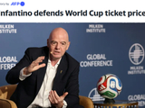 FIFA主席回应世界杯决赛门票1张200万：美国法律允许，如果有人买，我亲自送上热狗和可乐