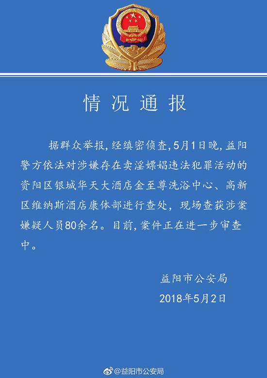 　益阳警方通报 微博@益阳公安局 图