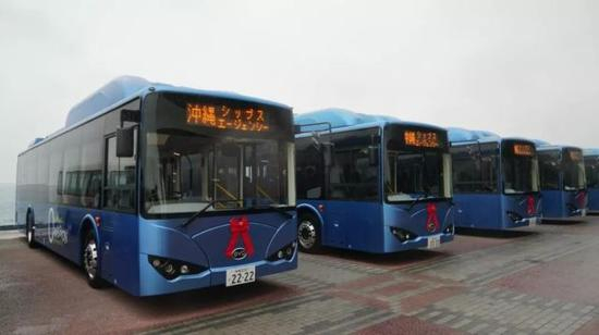 出口到日本冲绳的比亚迪K9电动客车