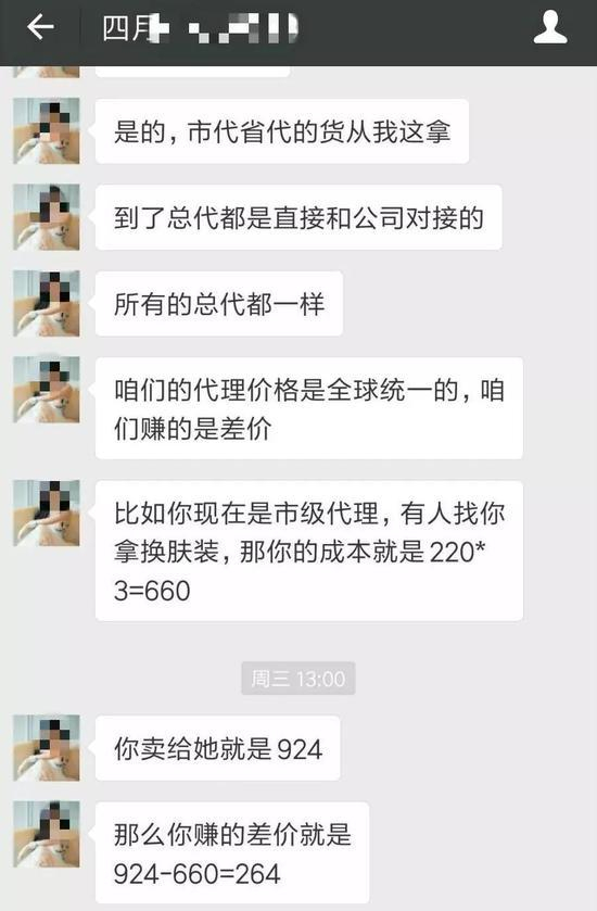 ▲全国总代理“四月”计算赚取差价利润。