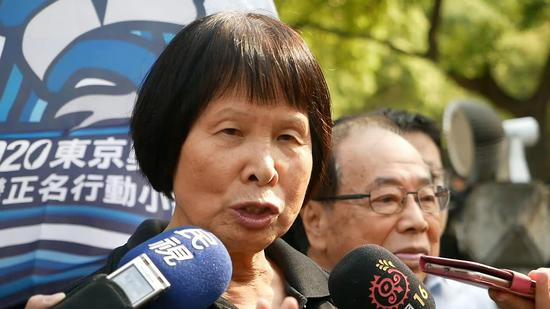 纪政牵头推动“2020东京奥运台湾正名公投”联署（图源台媒）