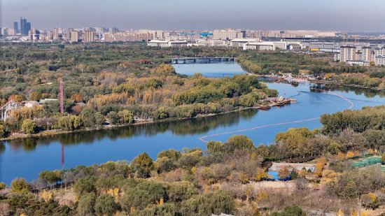 北京城市副中心和大运河森林公园(2024年11月5日摄)。新华社记者 鞠焕宗 摄
