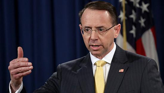 司法部部长罗森斯坦。图片来源：视觉中国