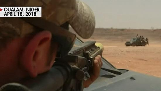 尼日尔军队接受美军训练。图片来源：截图