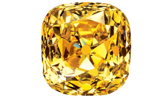 Tiffany Diamond切割设计草图与最终成品：重达128.54克拉的Tiffany Diamond