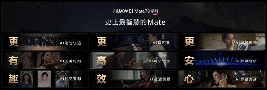 九大AI创新功能突破传统交互，华为Mate 70系列AI智控键引领行业风潮