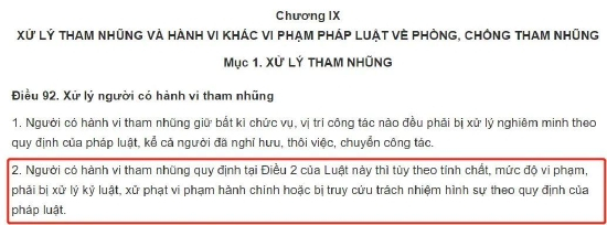 越南《2018年反腐败法》第九章规定截图