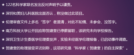 26日下午，相关各方就“基因编辑婴儿”事件作出回应。（制图/小锐）