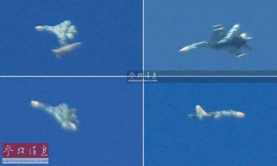 　　2017年1月，美军迷在内华达州格罗姆干湖附近拍到了美空军F-16战机与苏-27假想敌机进行格斗训练照片。